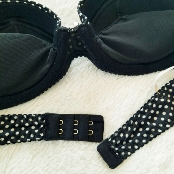 Victoria's Secret Sexy Little Things Polka Dot Bra Garter Skirt Thong Panty NWT - Picture 9 of 12